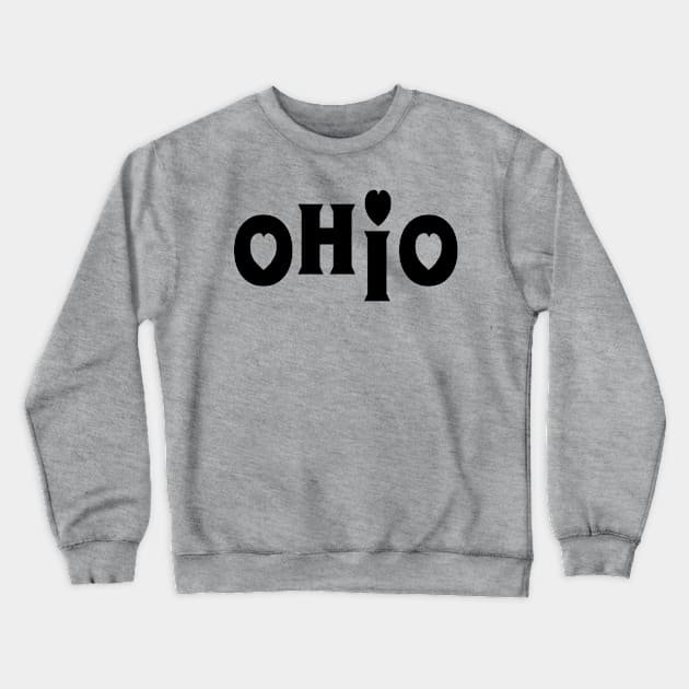 Ohio Hearts Crewneck Sweatshirt by Barthol Graphics